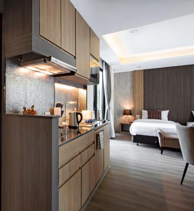 Modern, clean, move-in ready bedroom in Bangkok apartment